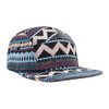 Hatphile Pattern Multi Color Stripe 5 Panel Hat (Large, Native