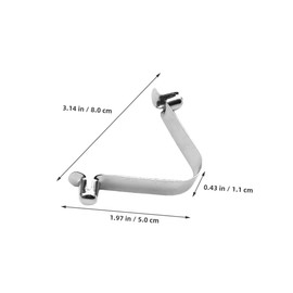 Levemolo 5pcs Stainless Steel Spring Clips for Pool Cleaning V Shaped Double Pin Hooks for Skimmer Nets and Brushes Secure Attachment for Versatile Pool Maintenance