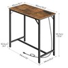 HOOBRO Bar Table with Charging Station, Rectangular Pub Table, High