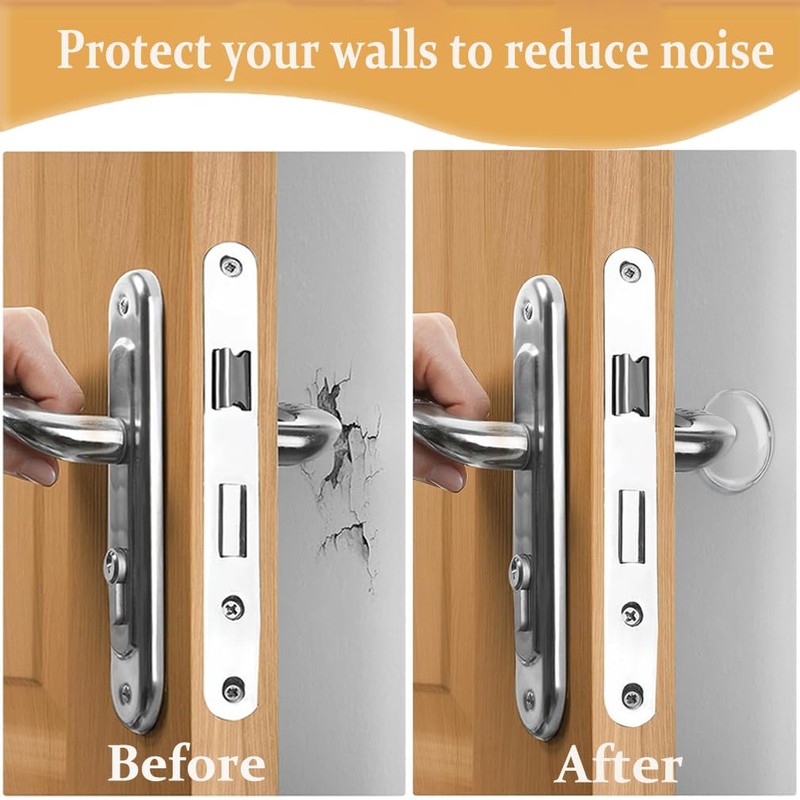 6pcs Door Stopper, Clear Rubber Feet Pads, Self Stick Noise