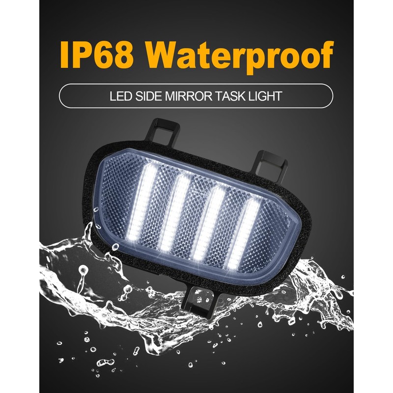 NEIFILES LED Side Mirror Task Light Compatible with Chevy Silverado