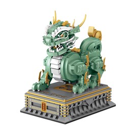 Toymart Kylin Chinese Mythical Beast Mini Building Block Set – 1434pcs Collectible Kirin Model Kit, Display Building Toy for Adults and Teens, Asian Culture Decor Figurine