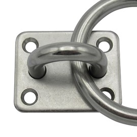 Stainless Steel Marine Eye Plate with Ring 8MM x 50MM (Lashing Tie Down Boat Yacht)