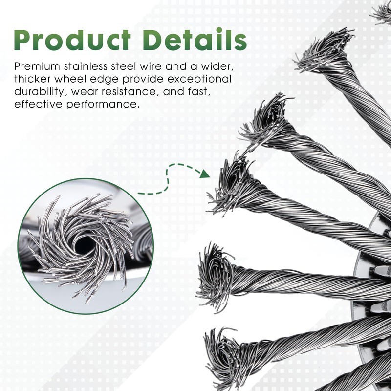 BOYUANSCH 10 Inch Steel Wire Grass Trimmer Head,Heavy Duty Weed
