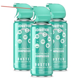 iDuster Compressed Canned Air Duster for Computer - Disposable Electronic Keyboard Cleaner for Cleaning Duster, 3PCS(3.5oz)