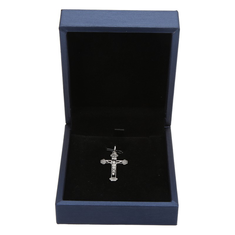 Crucifix Necklace Exquisite 925 Sterling Silver Men's Women's Jesus Cross