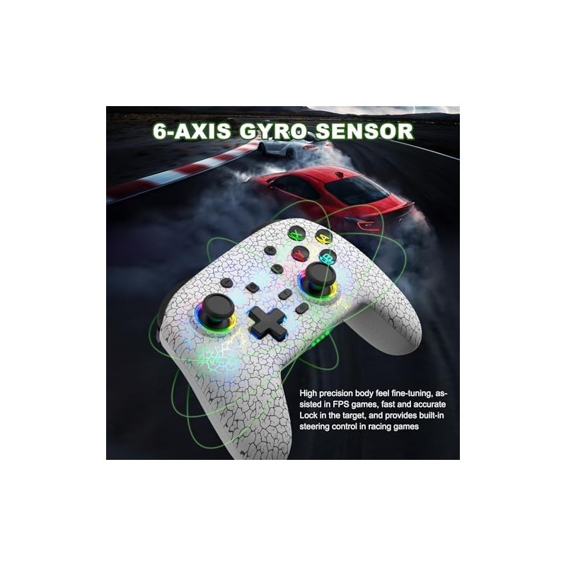 Joso Controlador inalámbrico para PCSwitchPS4PS3, controlador de smartphone para iPhoneAndroid,