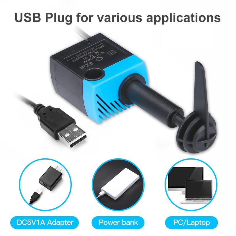 SanKlev SP-400LV Cat Water Fountain Pump,5V USB Replacement Pump Compatible