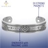 MasonicMan Masonic Men's Pure Copper Magnetic Adjustable Bracelet Bangle