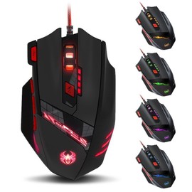 zelotes Wired Gaming Mouse, 8 Programmable Buttons, 9200DPI MMO Gamer Mouse, Lighting Ergonomic Mouse, Mouse with Cable for PC, Mac, Laptop