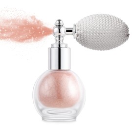 Hair and Body Glitter Spray, Holographic Glitter Highlighter Powder Spray, Face Hair Body Clothes Glitter Highlighter, Loose Glitter Spray Shimmer Powder Festival Rave Accessories (Champagne)