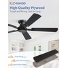 ZMISHIBO 52 Inch Ceiling Fan No Light, Flush Mount Low