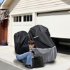 Tqcpkee Heavy Duty Motorcycle Cover Waterproof with Side Top Box