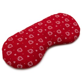 Giraffenland Lavender & Linseed Eye Pillow for Relaxation, Cooling, Warming or Yoga (Heart Red)