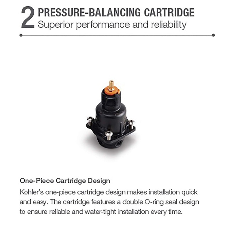 Kohler K-8304-KS-NA Rite-Temp® Pressure-Balancing Valve Body and Cartridge Kit with
