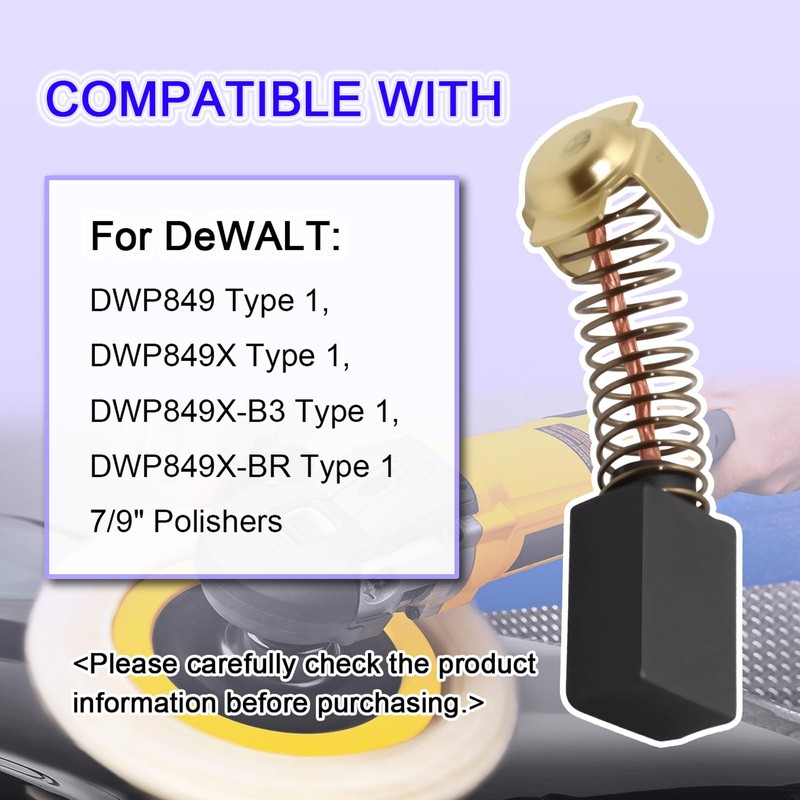 10Pack N398321 Polisher Carbon Brushes Compatible with Dewalt DWP849X DWP849X-BR