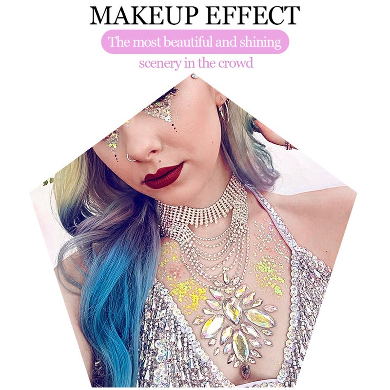 6 Color Sequins Glitter Body Gel 50ml Glitter Liquid Festival