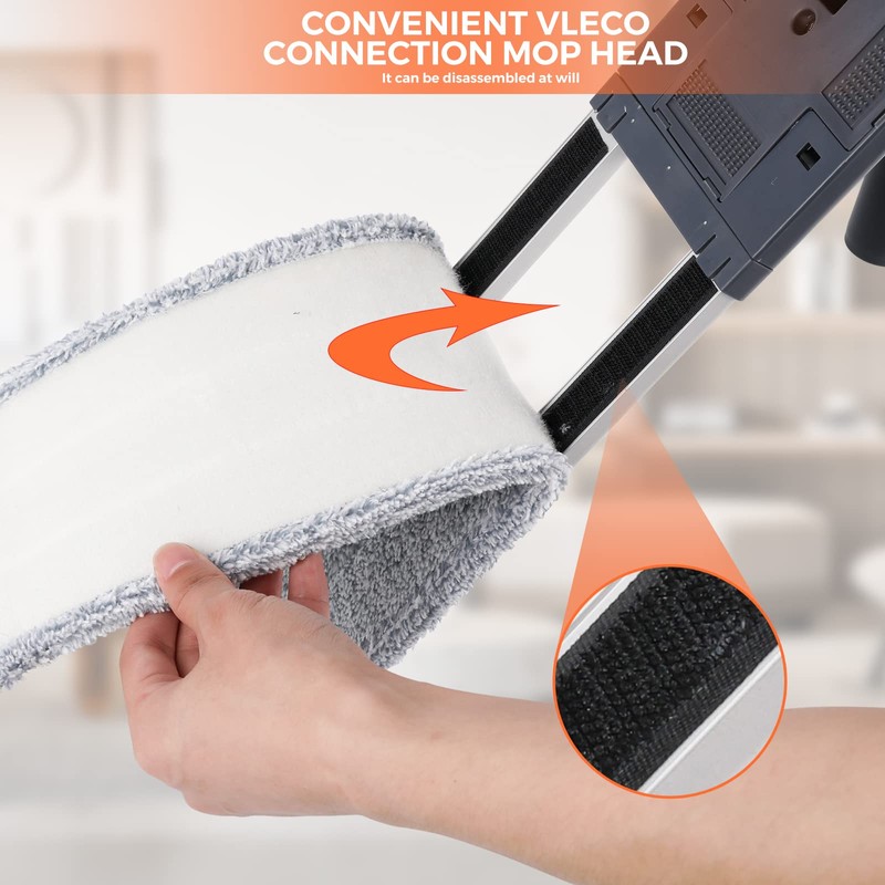 Flat Mop for Cleaning Floors Heavy Duty Microfiber Wet Mop