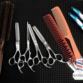 Small Beauty Scissor Organizer Stand, Clipper Mat & Tray Black - Small 2ea