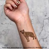 4 x 'Hyena' Temporary Tattoos - Water Resistant, Skin-Safe, Non-Toxic