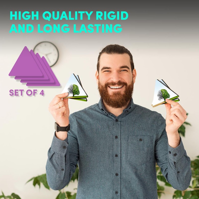 4 x Triangle Coasters - Climate Change Tree Desert Dry