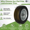 2 PCS 11x4.00-5" Lawn Mower Tires Flat Free,3/4" 5/8" 1/2"