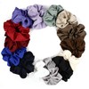 Mytoptrendz® Plain Large Super Soft Smooth Luxrious Silk Satin Scrunchies