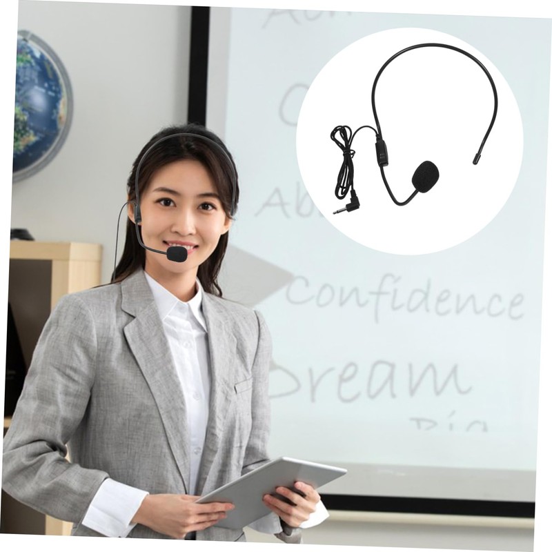 TEHAUX 4pcs Wired Headset Microphone for Presentations Durable and Comfortable