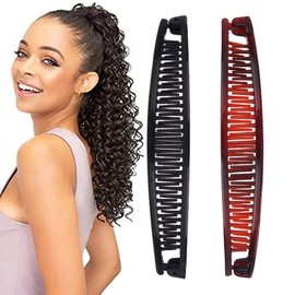 Youme Youme Banana Clips Hair for Thick Fine Vintage Classic Clincher Combs Clamp Grip Large Ponytail Holder Women Curly Claw Barrettes Double Clip
