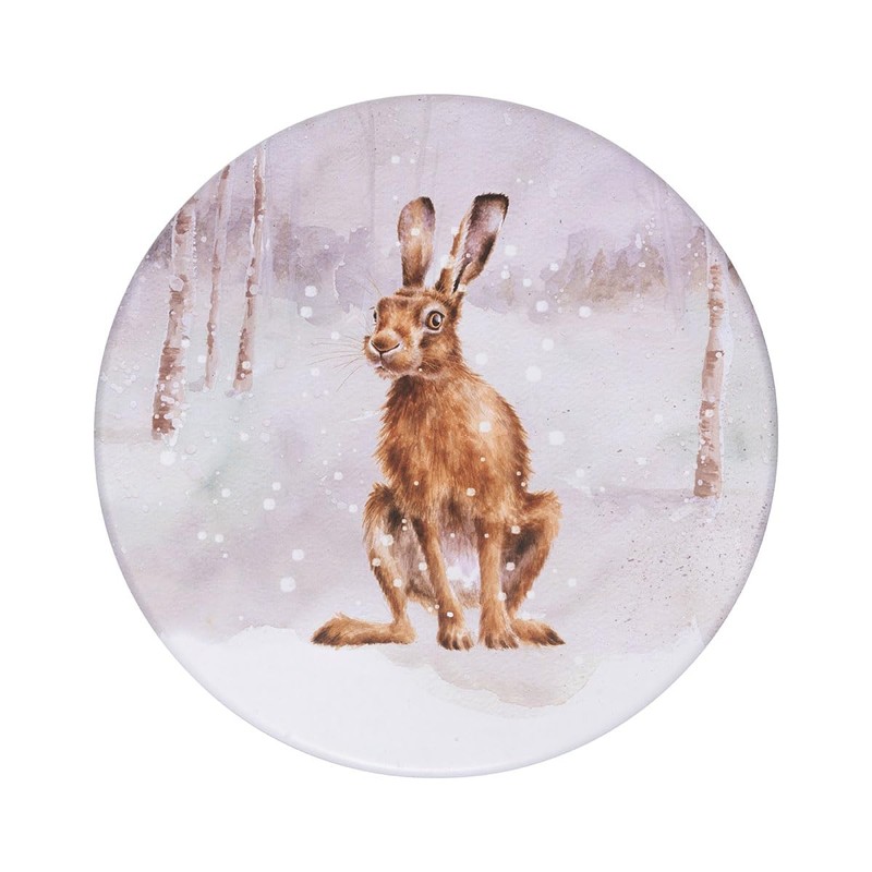 Wrendale Designs Winter Forest Animals Round Christmas Tin