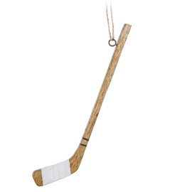 Abbott Collection Home 27-WINTER-8268 Single Hockey Stick Ornament, Brown