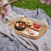 PEMAR L-Sized Set of 2 Large Bamboo Wicker Serving Trays