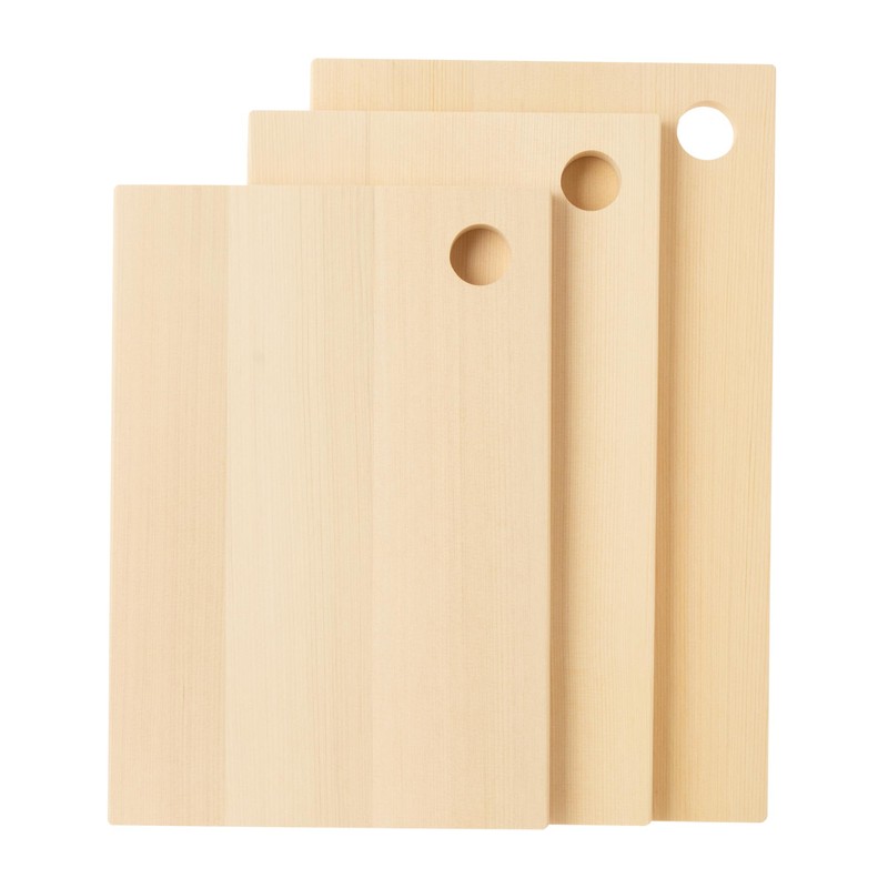 Umezawamokuzaikougeisya Aomori Hiba Cutting Board, 14.2 x 8.3 x 0.8