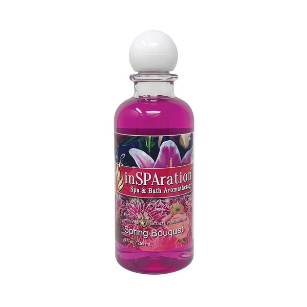 inSPAration Spa and Bath Aromatherapy 114X Spa Liquid, 9-Ounce, Spring Bouquet