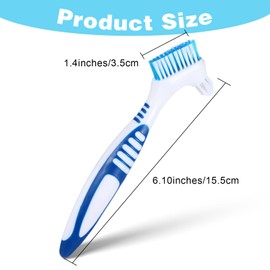 WLLHYF 2Pack Denture Cleaning Brush(Blue/Green)