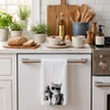 Threegoat Funny Cat Kitchen Towels, Camping Kitty Dish Cloth, Waffle