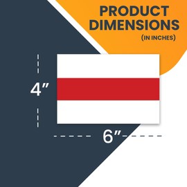 Magnet Me Up Belarusian Belarus Red and White Protest Flag Magnet Decal, 4x6 Inches, Heavy Duty Automotive Magnet for Car Truck SUV