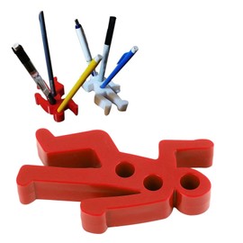 SUNFECILI Crime Scene Pen Holder Funny Desk Pen Holder Cool Funny Pen Holder Decorative Crime Accident Scene Body Pencil Holder, Office Decorations Funny Christmas Gifts Office Desk Accessories(Red)