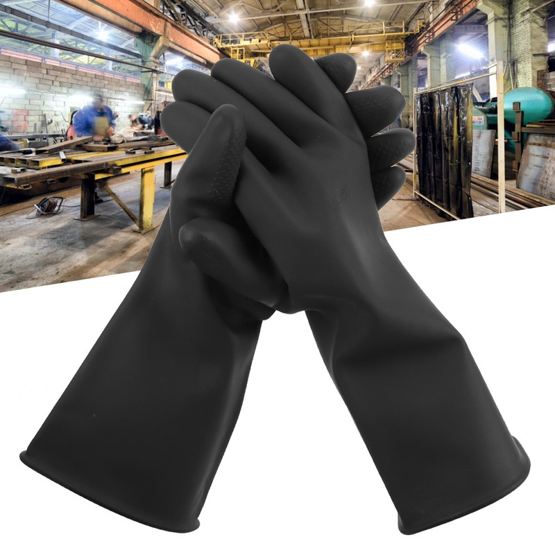 Chemical Protective Rubber Gloves Long Sleeve Acid and Alkali Resistance