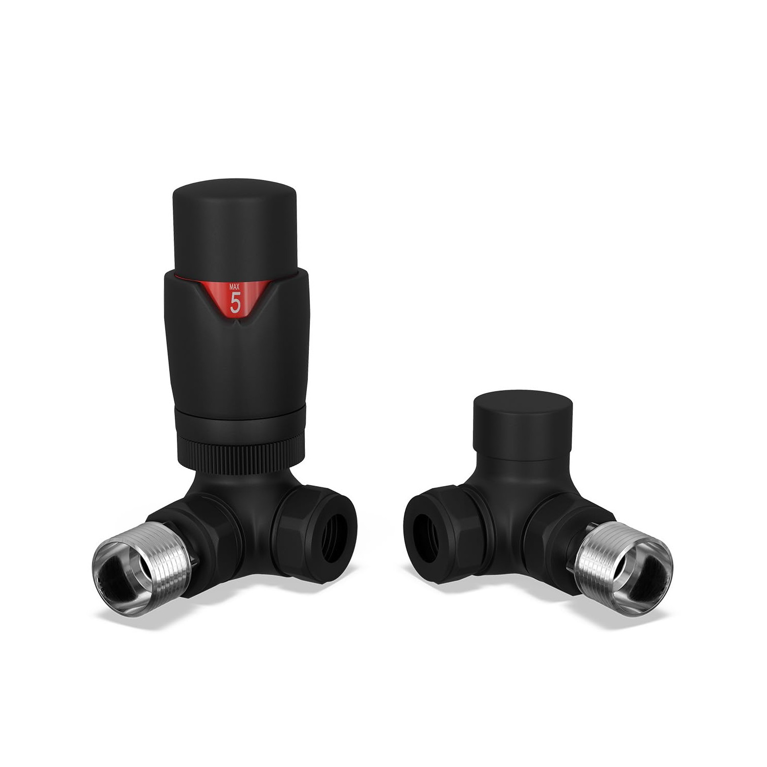 UK Radiators Thermostatic Radiator Valve (TRV) 15mm Corner Lockshield ...