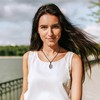 COAI Unisex Necklace with Nine-Tailed Fox Pendant, Nylon Silver Obsidian