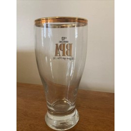 Ommegang BPA Belgian Style Pale Ale Gold Trim Beer Footed Tulip Pint Glass