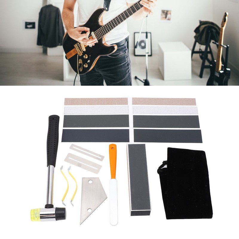 17Pcs Guitar Luthier Tool Set Kit Fret Installation Repair Tools