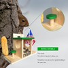 Whesamy Wood Squirrel Feeder for Outside, Squirrel Picnic Table Feeder