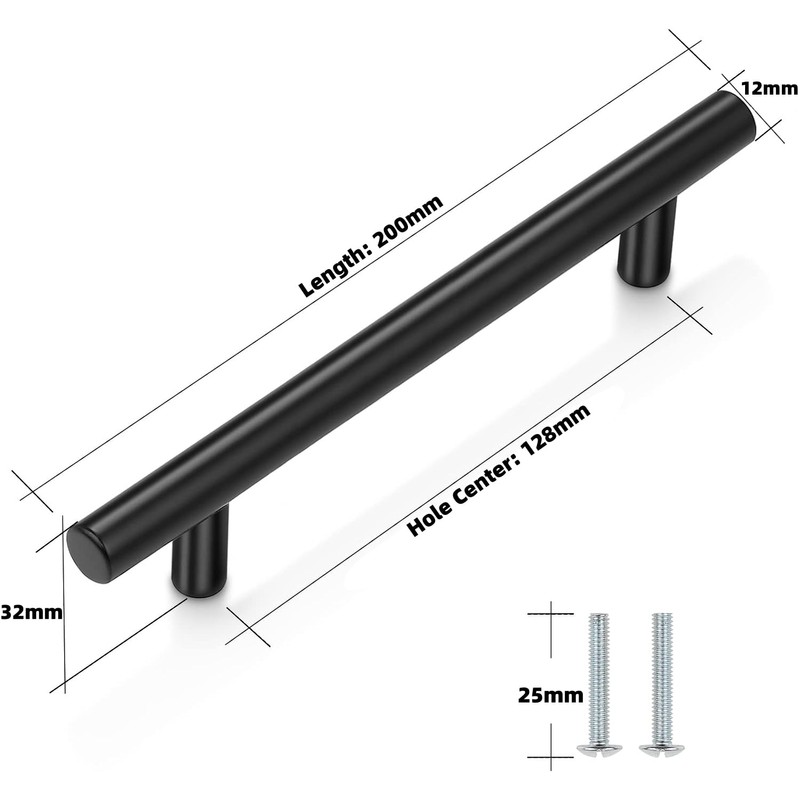 2 Pack Kitchen Cupboard Handles Stainless Steel Kitchen Door Handles