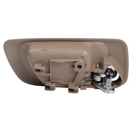 TRQ Rear Left Interior Door Handle Beige Housing With Chrome Lever Drivers Side Compatible with 1998-2002 Honda Accord
