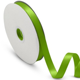 FQTANJU Olive Green Satin Ribbon Double Faced Satin 1/2 inch x Continuous 55 Yards Ribbon for Gift Wrapping Wedding Party Wreath Bows Bouquet Floral Arrangement Home Decoration