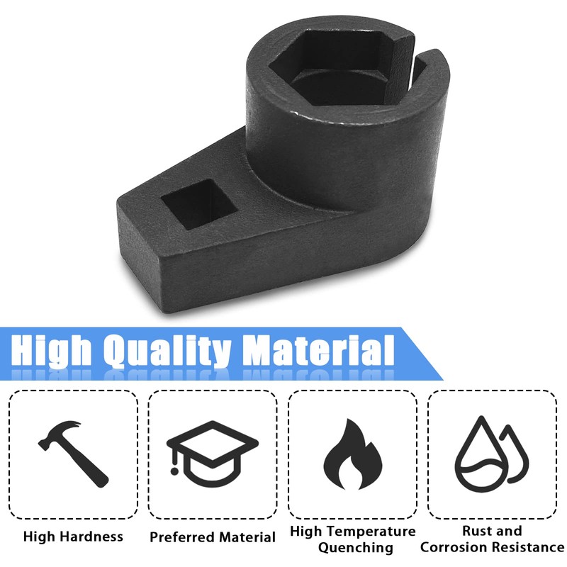 Offset Oxygen Sensor Socket, 3/8-Inch Drive, 7/8-Inch (22mm), Wire Gate
