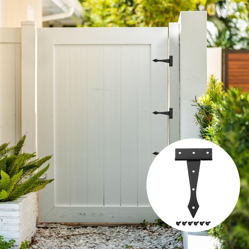 sourcing map 4 Inch Door Tee Hinge, 2Pcs t Strap