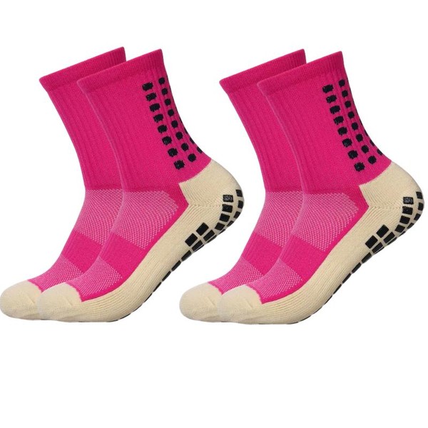 ISUNIE Men's Soccer Socks 2/4/6 Pairs Anti Slip Non Slip
